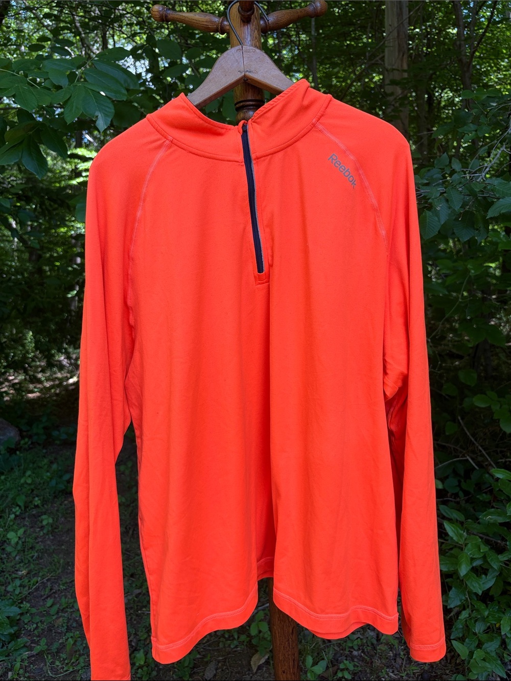 Reebok Neon Orange Half-Zip Performance Pullover